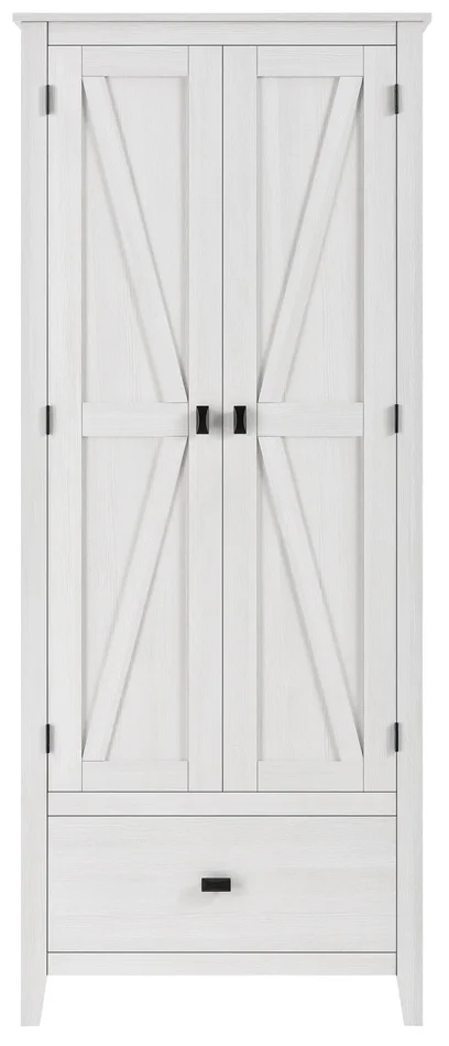 Ameriwood Home Winthrop 29.7-in x 71.9-in H Wood Composite Ivory Pine Freestanding or Wall-mount Utility Storage Cabinet