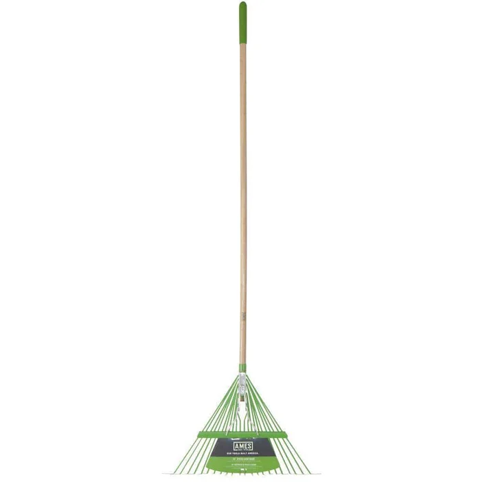 Ames 2915600 54 in. Wood Handle 22-Tine Steel Leaf Rake