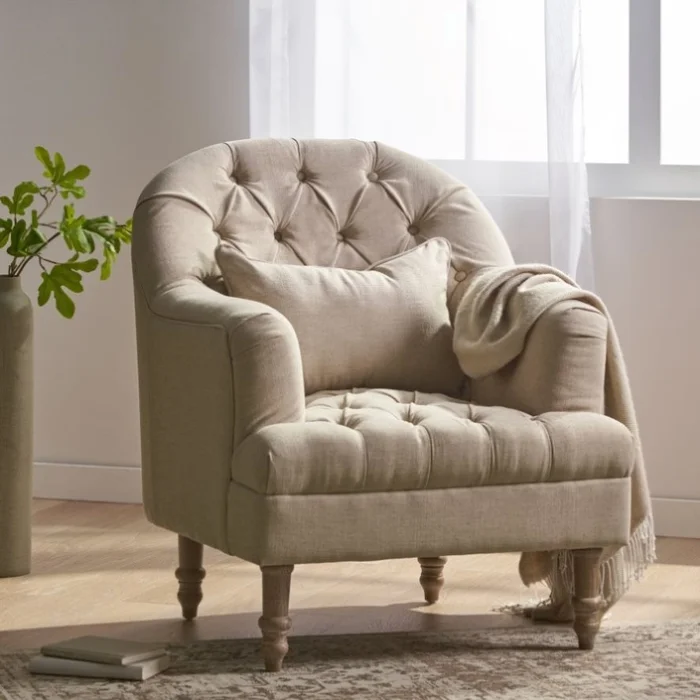 ANATASIA TUFTED CHAIR GL-54910.00BEI