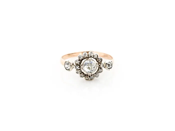 Antique Rose Cut Diamond Ring- 18th Century