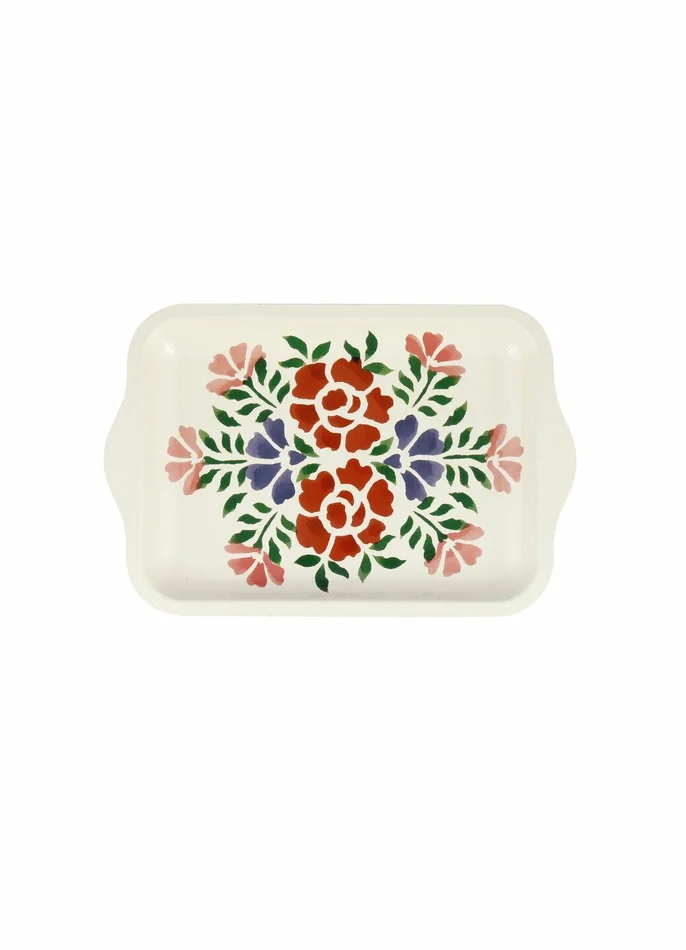 Antique Roses Small Tin Tray