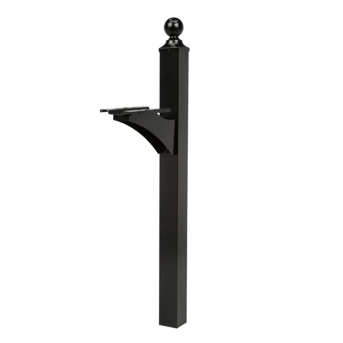 Architectural Mailboxes Black Aluminum 4 x 4 Mount Mailbox Post