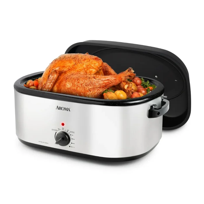 AROMA 22Qt. Roaster Oven with High-Dome Lid (ART-732SBH)