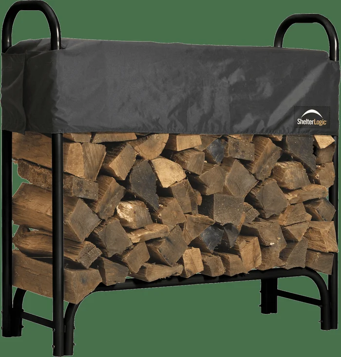 Arrow 46.7-in x 15.5-in x 49.6-in Steel Quarter Cord Firewood Rack