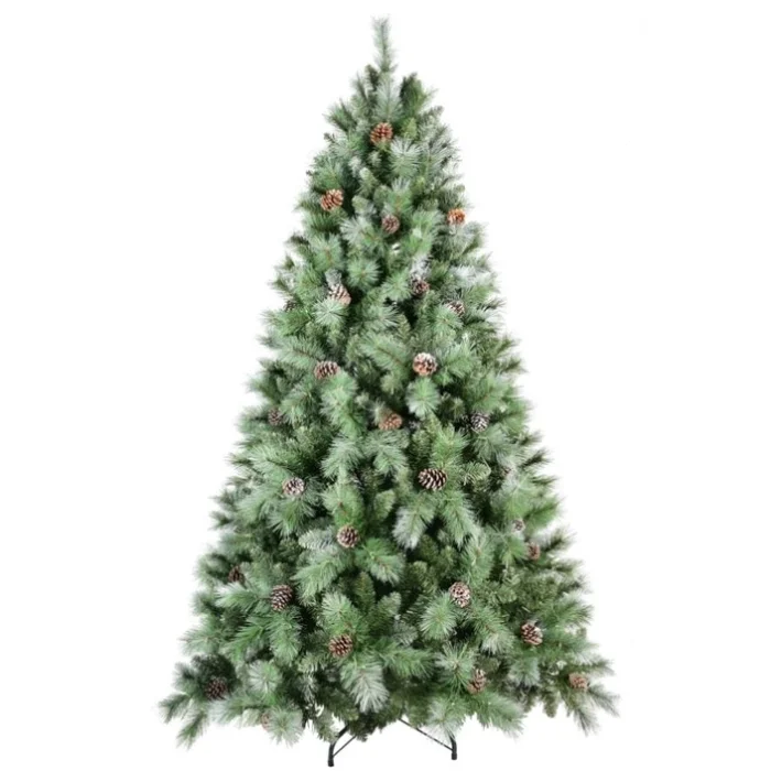 Artificial 5ft Green Christmas Tree with 694PVC/Hard Needle Mixed Branch Tips, 200L warm white led, 73998134