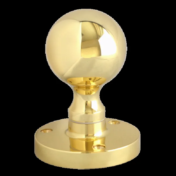 ASEC Victorian 57mm Rose Mortice Knob Ball – Polished Brass