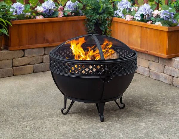 Astaryanza 25.59” H x 27.95” W Steel Wood Burning Outdoor Fire Pit