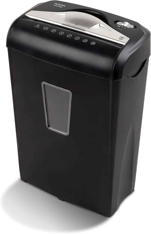 Aurora AU870MA High-Security 8-Sheet Micro-Cut Paper Credit Card Shredder Black