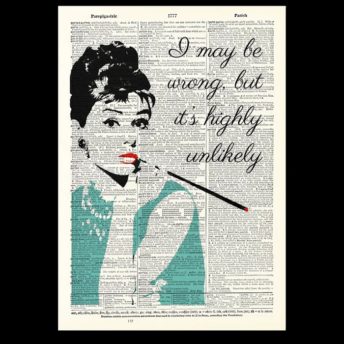 Authentic Vintage Dictionary Art Ready to Hang – I may be wrong