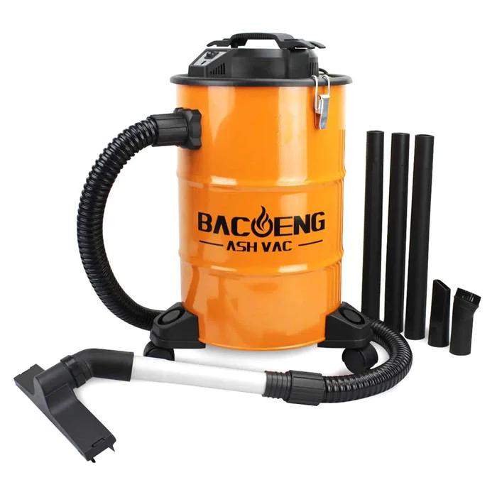 BACOENG 5.3-Gallon Ash Vacuum with Double Stage Filtration System, 10 Amp Ash Vacuum for Pellet Stoves
