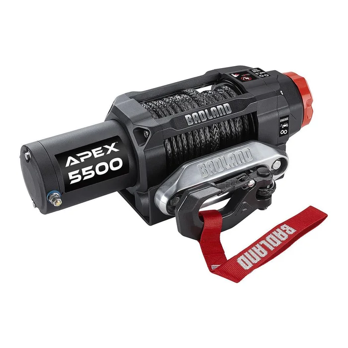 BADLAND APEX 5500 lb. UTV Long-Drum Winch with Synthetic Rope