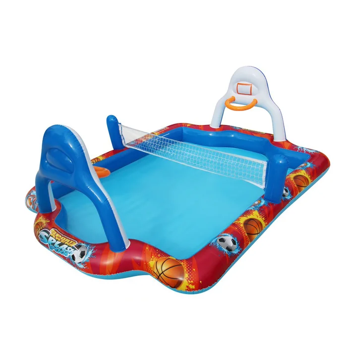 Banzai Outdoor Inflatable Sports Arena 4 In 1 Play Center Pool, For Ages 3+