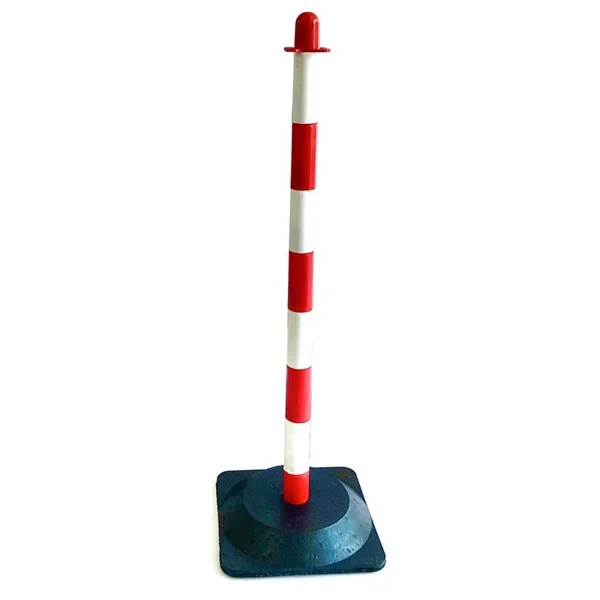 Barrier Chain Post with Rubber Base – R/W