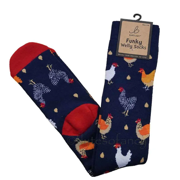 Bartleby Funky Welly Socks – Chicken