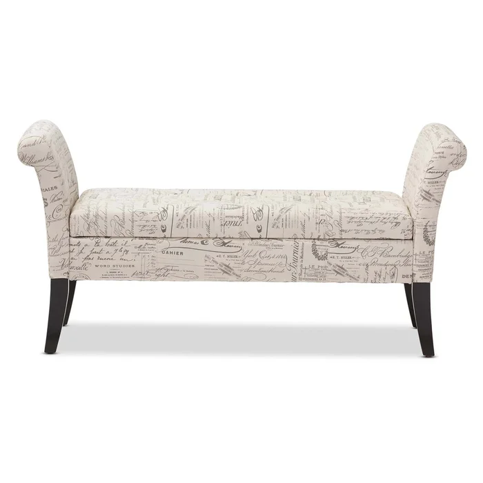 Baxton Studio Avignon Storage Ottoman Bench