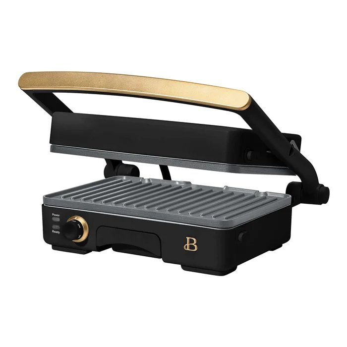 Beautiful 2-in-1 Panini Press & Grill, Black Sesame by Drew Barrymore
