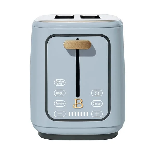 Beautiful 2 Slice Toaster with Touch-Activated Display, Cornflower Blue by Drew Barrymore