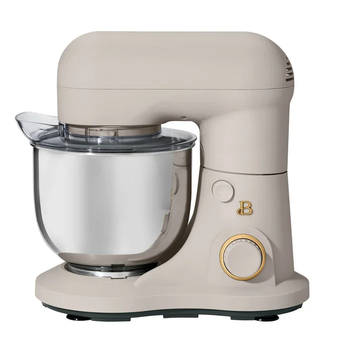 Beautiful 3.5 Qt Stand Mixer, Lightweight & Powerful with Tilt-Head, Porcini Taupe by Drew Barrymore