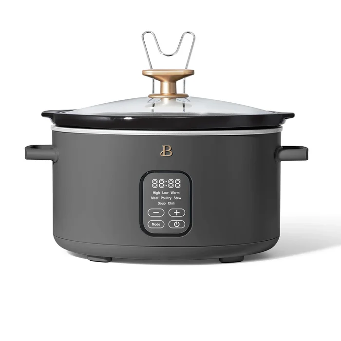 Beautiful 6 Qt Programmable Slow Cooker, Oyster Grey by Drew Barrymore