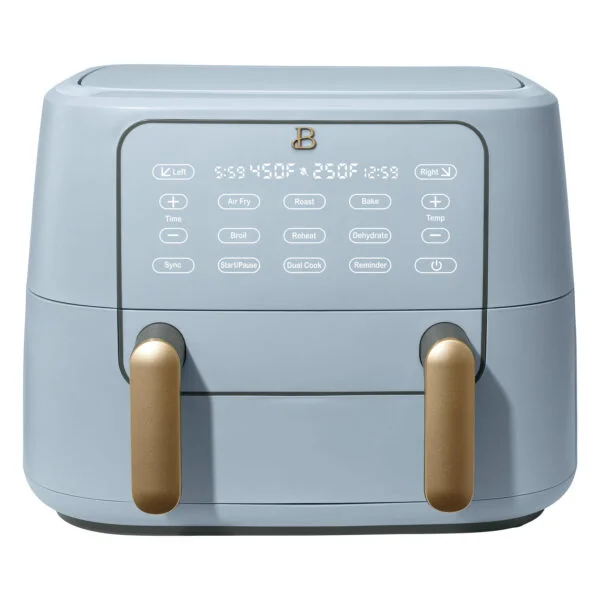 Beautiful 9 QT TriZone Air Fryer, Cornflower Blue by Drew Barrymore