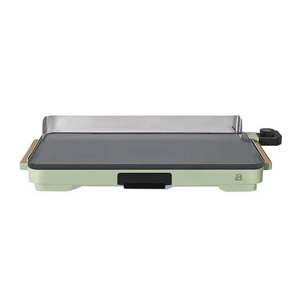 Beautiful XL Electric Griddle 12″ x 22″- Non-Stick, Sage Green by Drew Barrymore