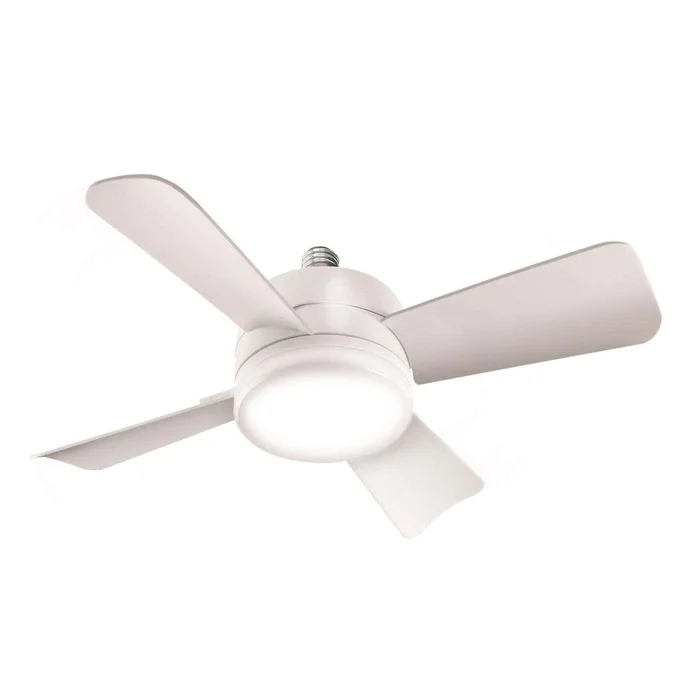 Bell & Howell 6 in. Matte White LED Indoor Socket Fanlight