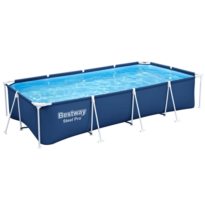 Bestway: Steel Pro 13’1″ x 6’11” x 32″ Above Ground Pool Set – 1506 Gallons, Outdoor Family Pool