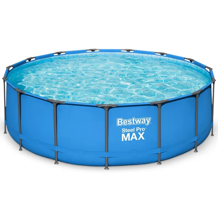 Bestway Steel Pro 15′ x 48″ Round Above Ground Outdoor Swimming Pool
