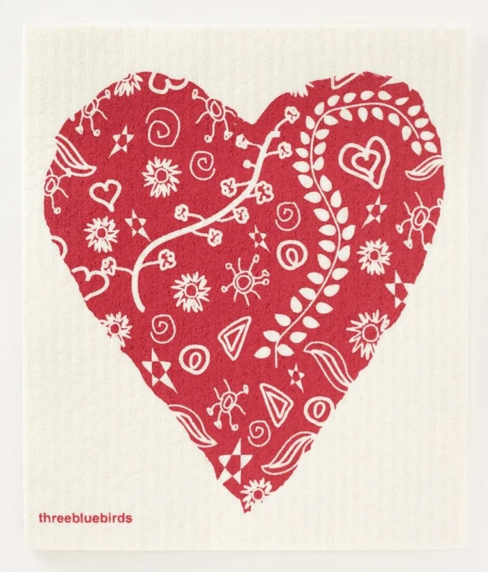 Big Heart Swedish Dishcloth (Set of 2)