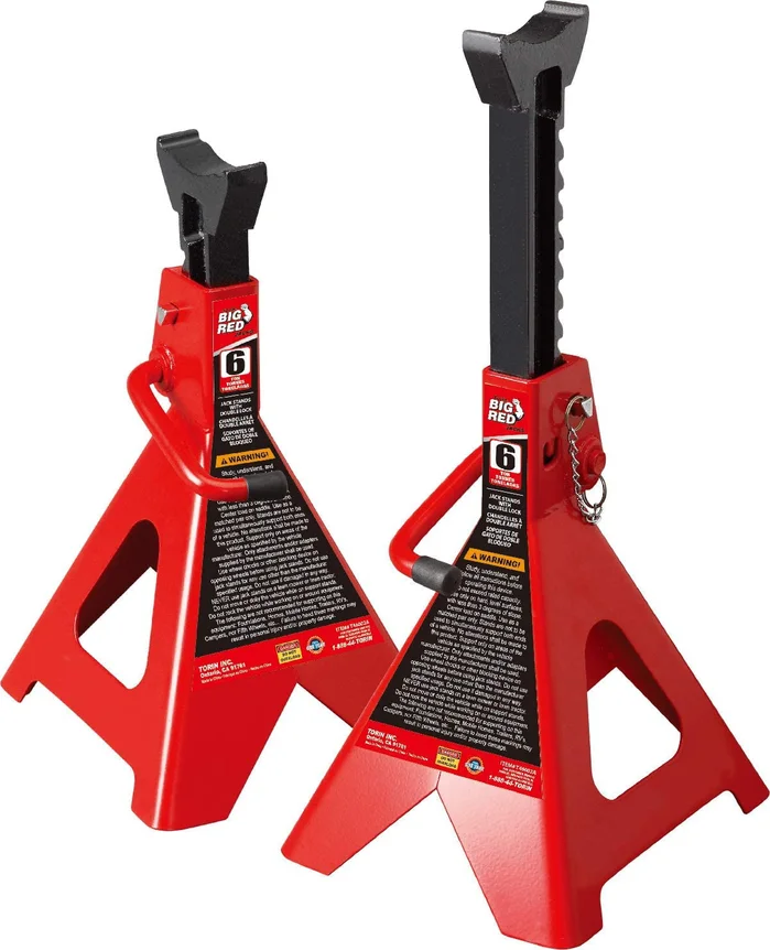 Big Red 6 Ton Jack Stands Double Locking Jack Stand, Red, W4602A, 1 Pair