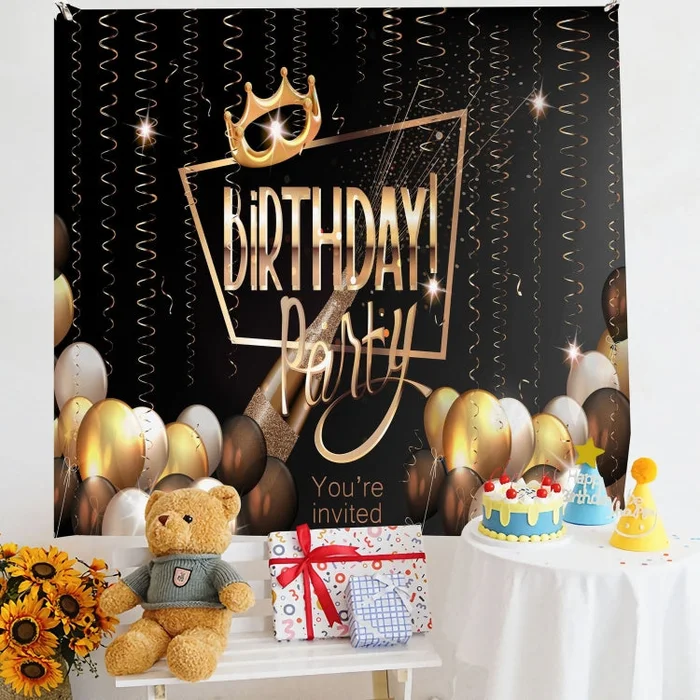 Birthday Layout Hanging Cloth Children Photo Wall Cloth, Size: 180x230cm Velvet(37)