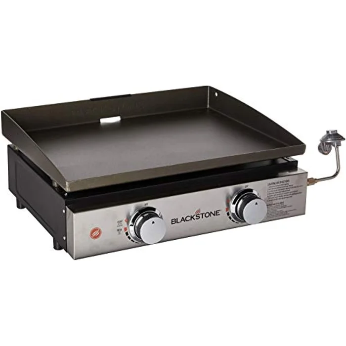 Blackstone 1666 Heavy Duty Flat Top Grill Station with Knobs & Ignition, 22 Inch, Black