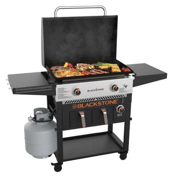 Blackstone 2-Burner 28″ Propane Griddle with Air Fryer Combo