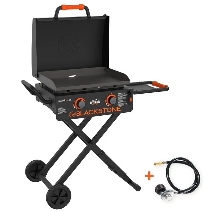 Blackstone Adventure Ready 2-Burner 22″ Propane Omnivore Griddle with Flex-fold Legs