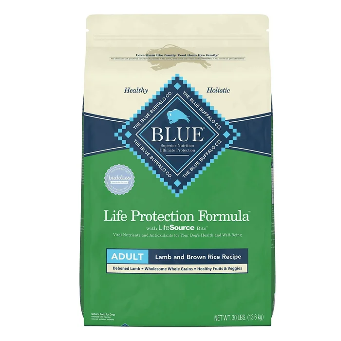 Blue Buffalo Life Protection Formula Natural Adult Lamb and Brown Rice Dry Dog Food, 30 lbs.