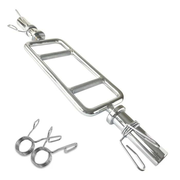 Body Revolution Hammer Curl Barbell Bar Solid Chrome Steel, Knurled Grip, 120kg Weight Capacity, Compatible with 2-Inch Plates, for Strength & Muscle Building