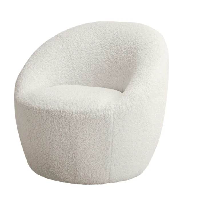 Boucle Fabric Cocoon Chair