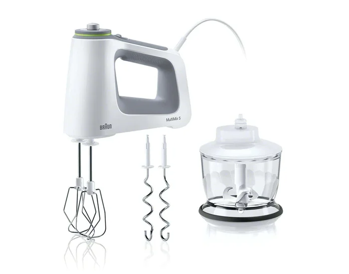 Braun Electric Hand Mixer, 9-Speed, Lightweight with Soft Anti-Slip Handle, White