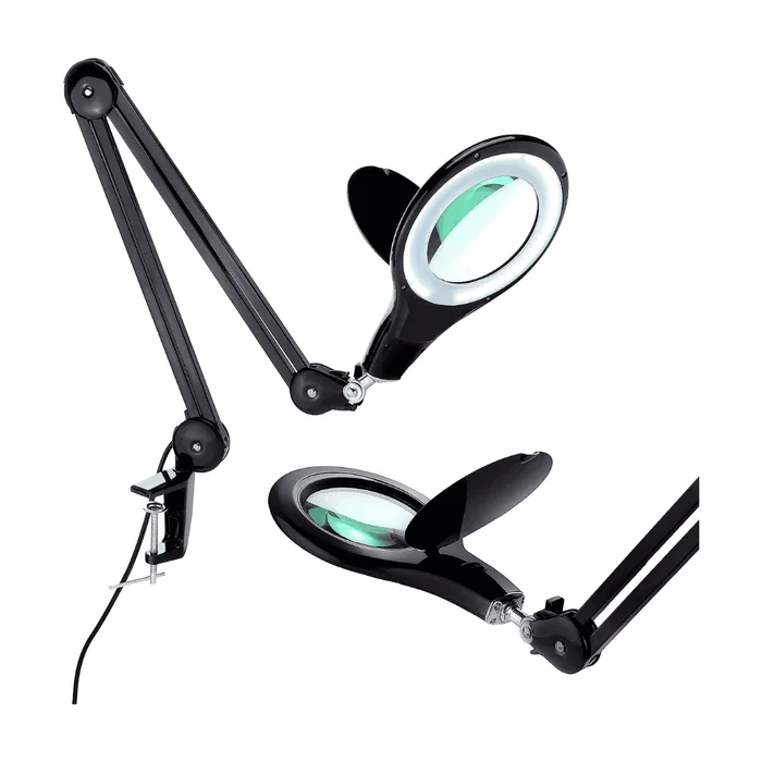 Brightech LightView PRO Magnifying Desk Lamp, 2.25x Light Magnifier – Black