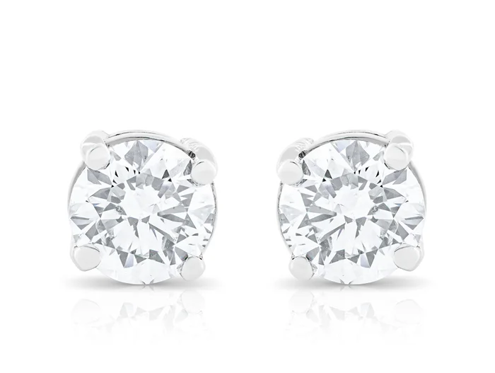 Brilliant Round Diamond Stud Earrings