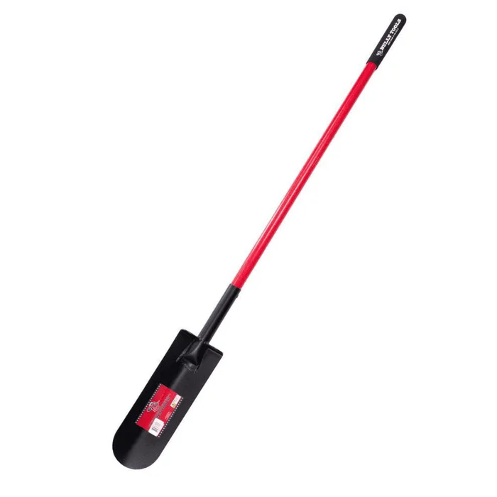 Bully Tools 62510 35.5 in. Fiberglass D-Grip Handle 14-Gauge Steel Round Point Shovel