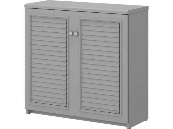 Bush Furniture Fairview Accent Cabinet with Doors and Shelves, Modern Sideboard Buffet for Home Office, Cape Cod Gray