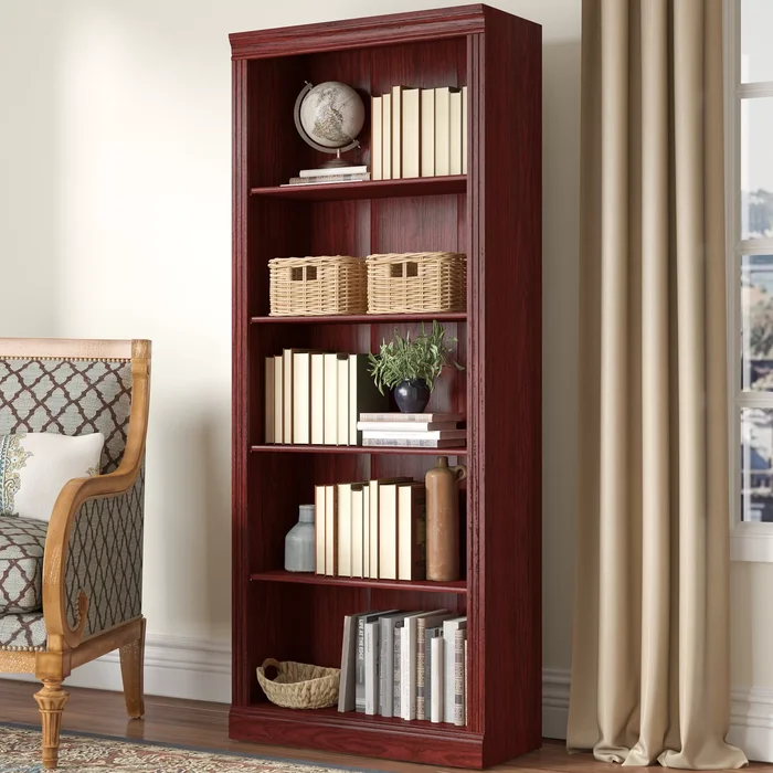 Bush Furniture Saratoga Bookcase – Harvest Cherry