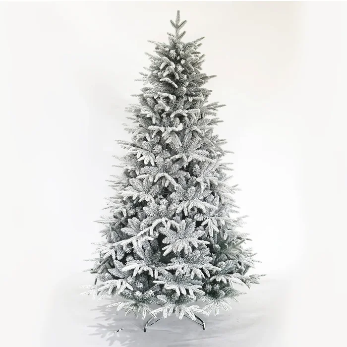 Bybafun 7-ft Flocked White Artificial Christmas Tree