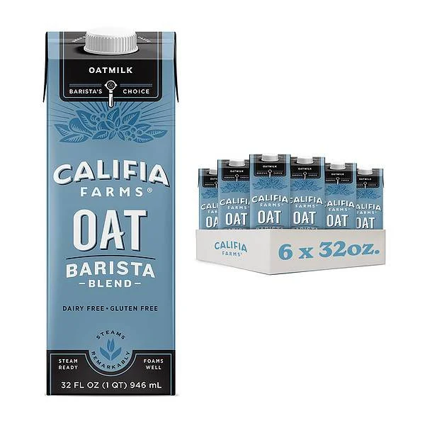 Califia Farms – Oat Barista Blend Oat Milk, 32 Oz (Pack of 6)