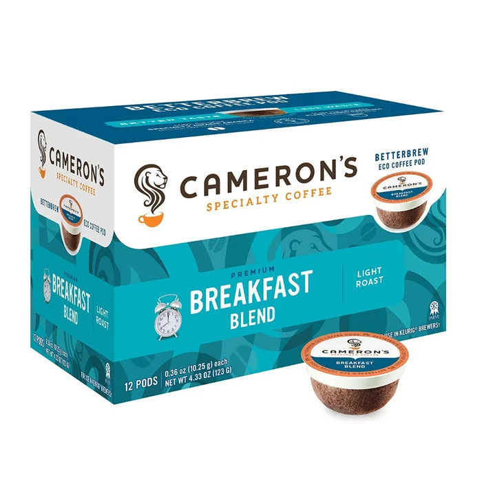 Cameron’s Coffee Single Serve Pods, Breakfast Blend, 12 Count (Pack of 6)