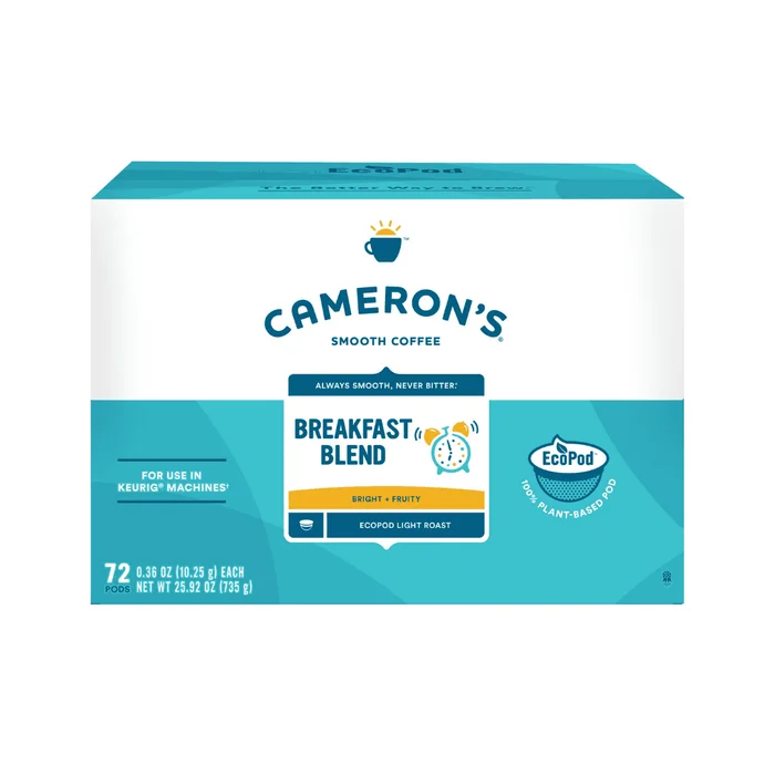 Cameron’s Coffee Single Serve Pods, Breakfast Blend, 72 Count (Pack of 1)