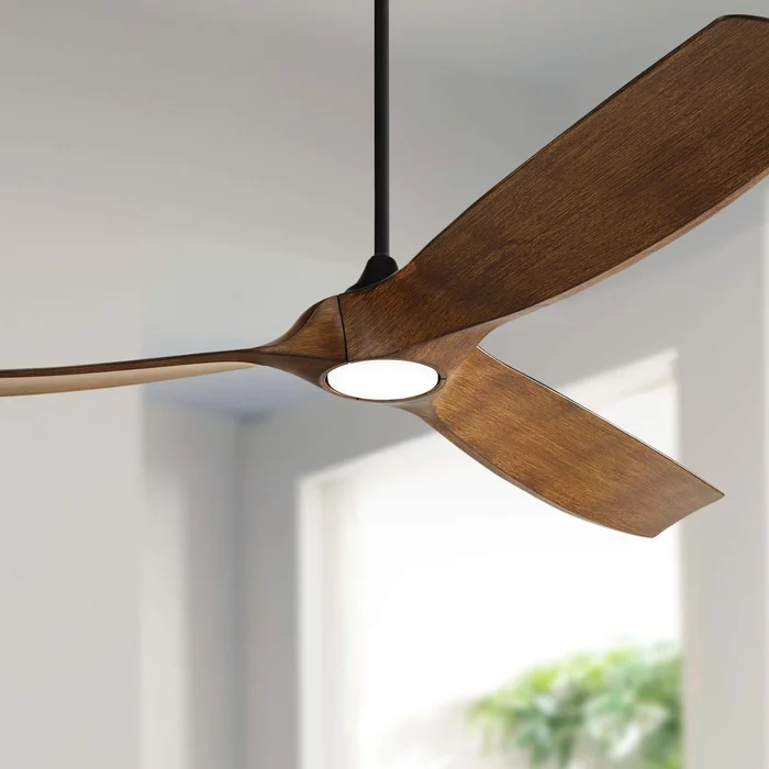 Casa Vieja 70″ Kona Wind Black-Koa LED DC Damp Rated Ceiling Fan with Remote