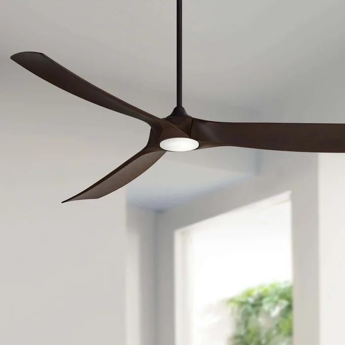 Casa Vieja 70″ Kona Wind Black-Walnut LED DC Damp Rated Ceiling Fan with Remote