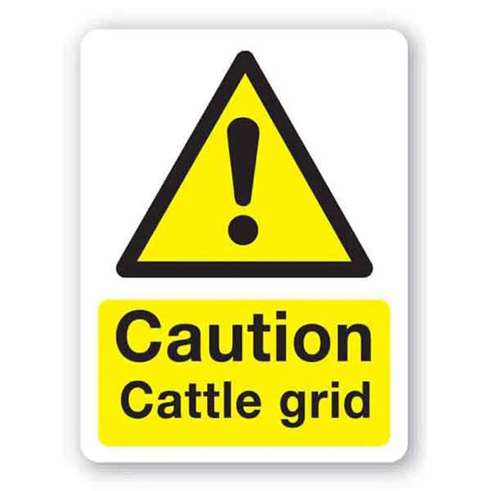 Caution Cattle Grid sign